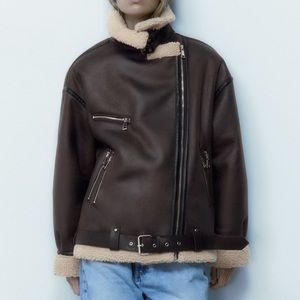 zara double-sided belted jacket